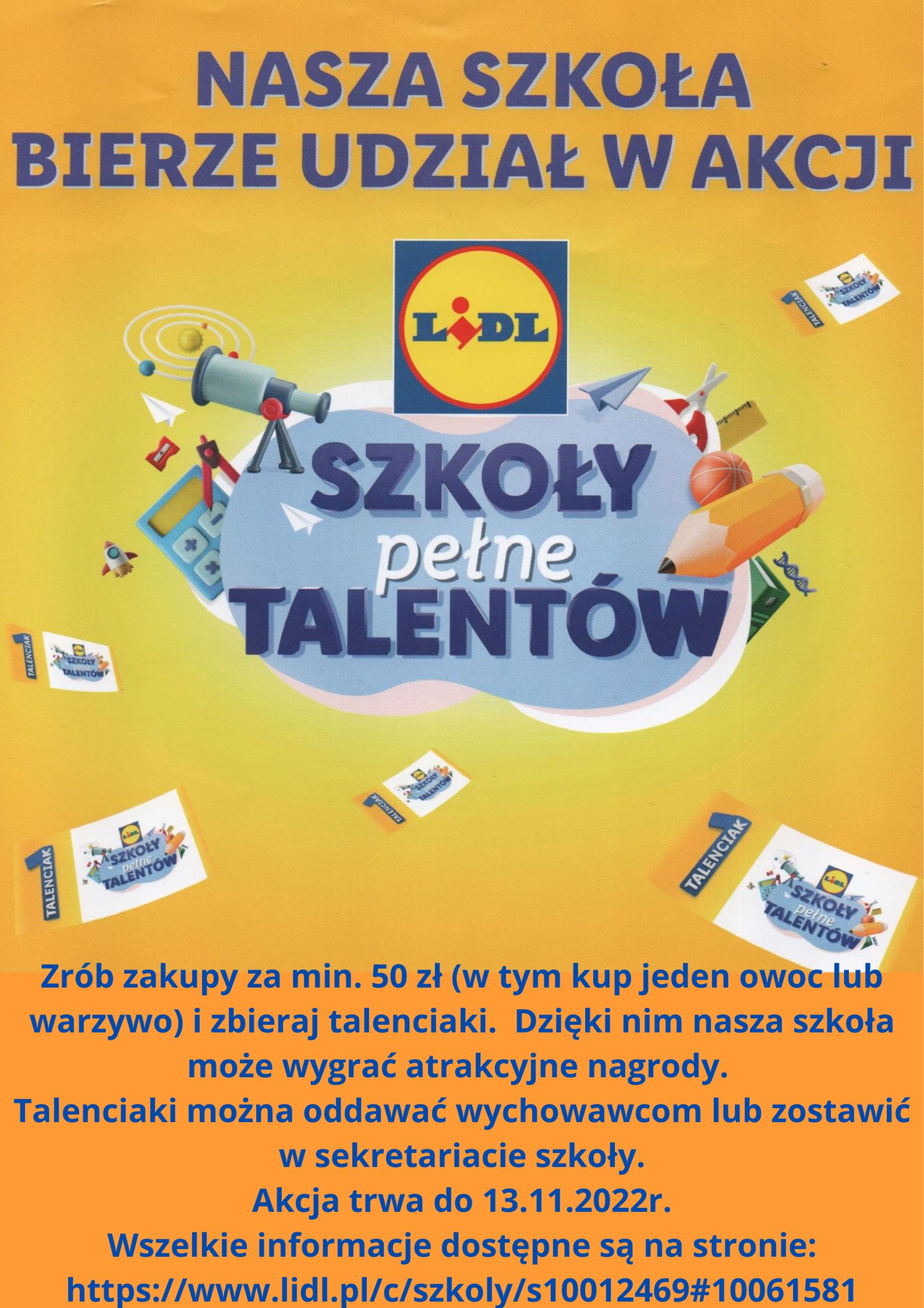 Plakat akcji Szkoły pełne talentów